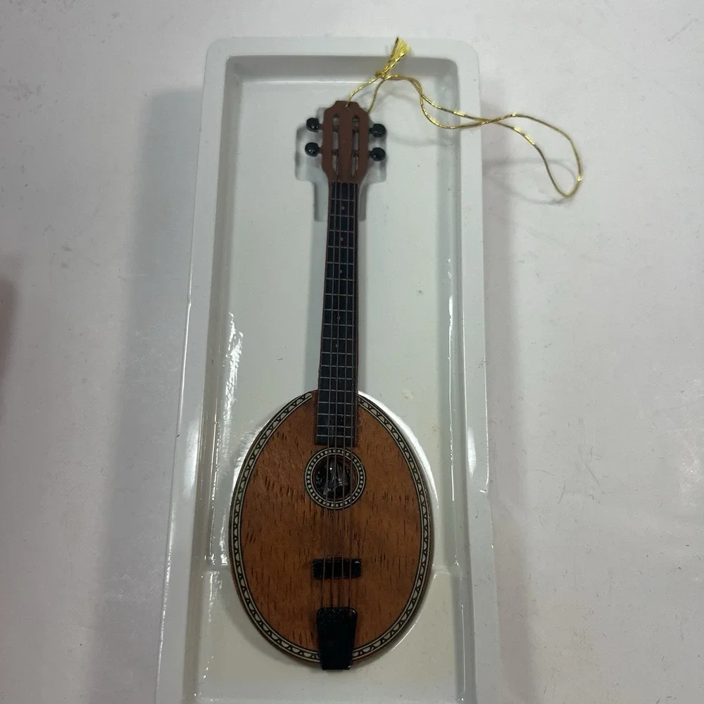 Pro-Mite Mandolin Ornament Unisex OS Brown Excellent Handcrafted Wood Miniature